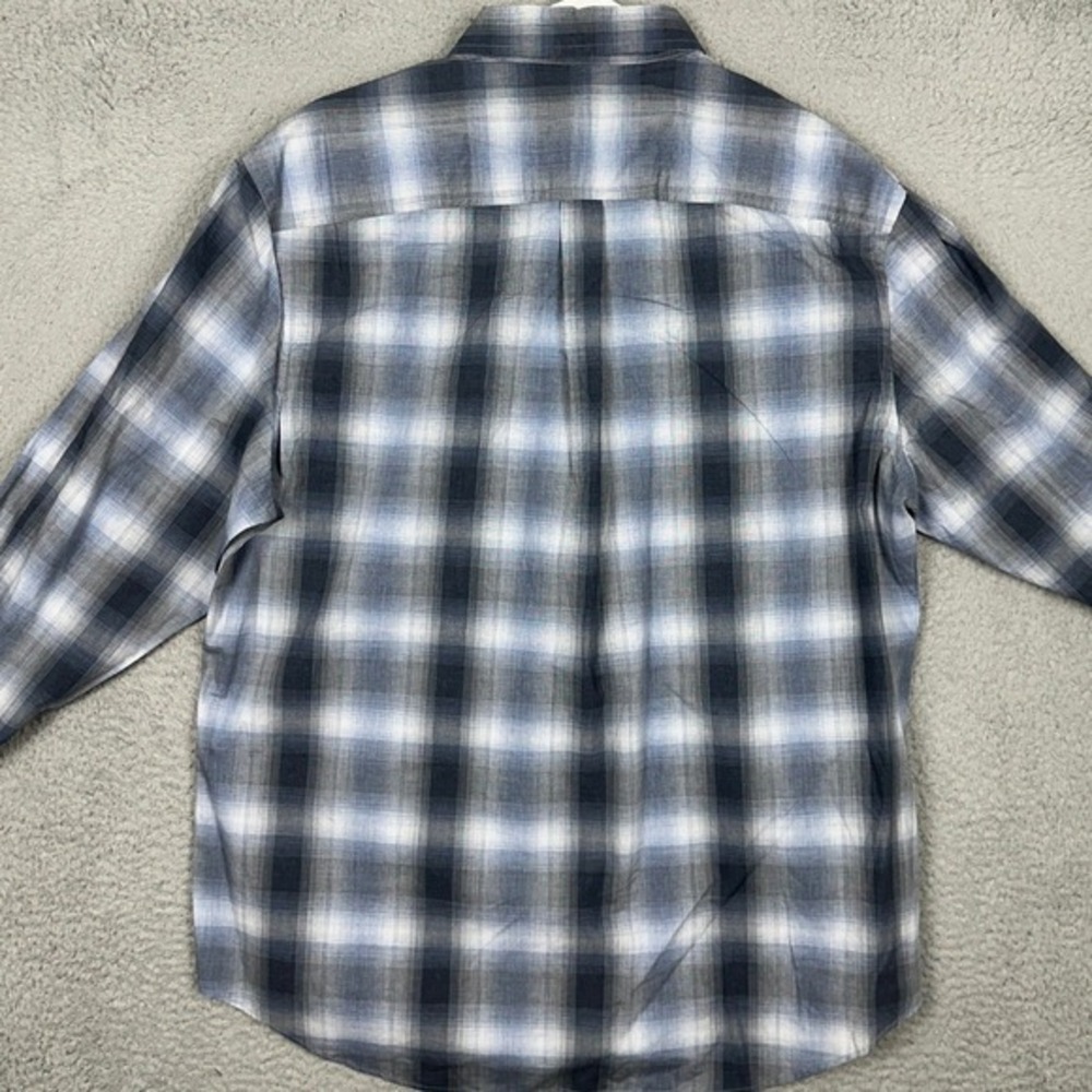 NEW Joseph Abboud Shirt Mens XL Blue Grey Plaid Button Up Casual Long Sleeve - Picture 2 of 6
